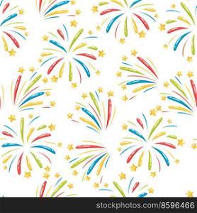 Seamless pattern with color firework. Decoration for celebration and holiday.. Seamless pattern with color firework. Decoration for celebration.