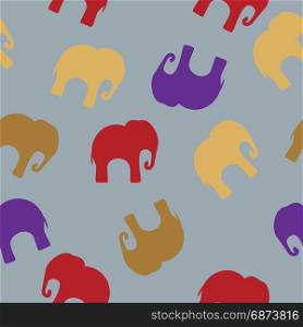 Seamless pattern with colorful elephants for textile, book cover, packaging.. Seamless pattern. Texture with colorful elephants. Can be used for textile, website background, book cover, packaging.
