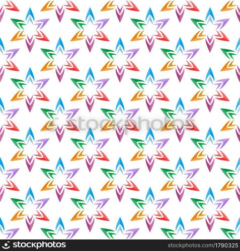 Seamless pattern with colorful flowers for textures, textiles and simple backgrounds. Scalable vector graphics