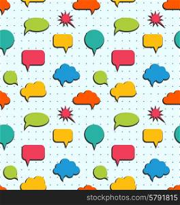Seamless Pattern with Colorful Speech Bubbles. Illustration Seamless Pattern with Colorful Speech Bubbles - Vector