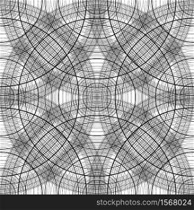 Seamless pattern with concentric circles. Black-white background scheme with arcs. Abstract texture for fabrics, wallpapers and your design. Seamless pattern with concentric circles. Black-white background scheme with arcs. Abstract texture