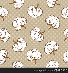 Seamless pattern with cotton buds