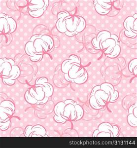 Seamless pattern with cotton buds
