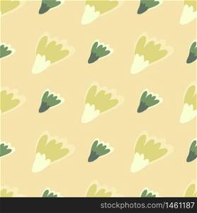 Seamless pattern with creative geometric flowers on light background. Abstract floral wallpaper. Design for fabric, textile print, wrapping, kitchen textile. Vector illustration. Seamless pattern with creative geometric flowers on light background. Abstract floral wallpaper.