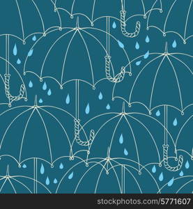Seamless pattern with cute umbrellas. Vector illustration.. Seamless pattern with cute umbrellas. Vector illustration