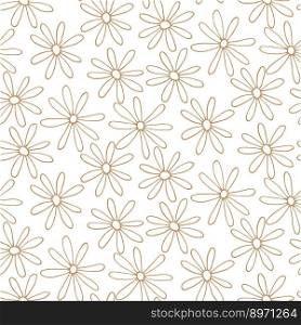 Seamless pattern with daisy flower. Daisy flower seamless pattern, pastel color background