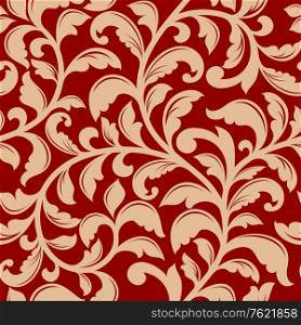 Seamless pattern with decorative flourishes for background design