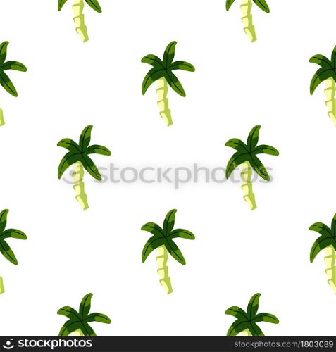 Seamless pattern with doodle geometric palm tree silhouettes print. Designed for fabric design, textile print, wrapping, cover. Vector illustration.. Seamless pattern with doodle geometric palm tree silhouettes print.
