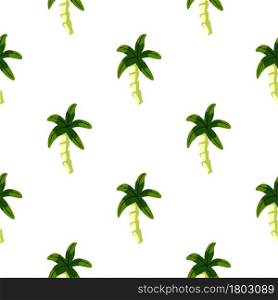 Seamless pattern with doodle geometric palm tree silhouettes print. Designed for fabric design, textile print, wrapping, cover. Vector illustration.. Seamless pattern with doodle geometric palm tree silhouettes print.