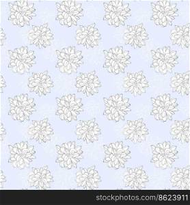 Seamless pattern with drawing of dahlia flower. Delicate floral card on abstract background. for textile. Vector pattern with hand-drawn flowers. Dahlia flower seamless pattern for textile, black and white dahlia flower isolated on pastel color background.