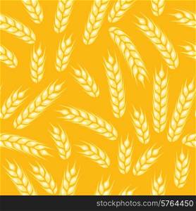Seamless pattern with ears of wheat.