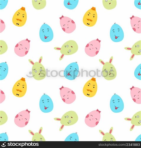 Seamless pattern with Easter egg. Background for wrapping paper. Print on fabric.