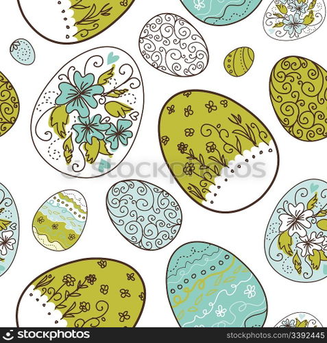 Seamless pattern with Easter eggs
