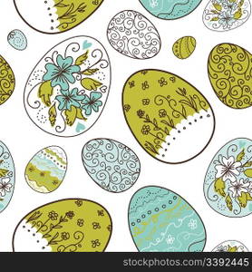 Seamless pattern with Easter eggs