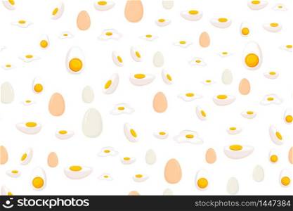 Seamless pattern with eggs