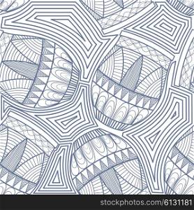 Seamless pattern with ethnic drums. Vector illustration
