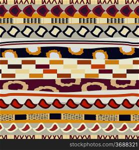 Seamless pattern with ethnic motifs. Tribal style