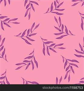 Seamless pattern with exotic leaves on a bright background, trendy colors, design for fabric, paper, packaging, vector illustration