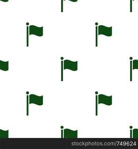 Seamless pattern with flag icon. Green ecological sign. Protect planet. Vector illustration for design, web, wrapping paper, fabric, wallpaper.