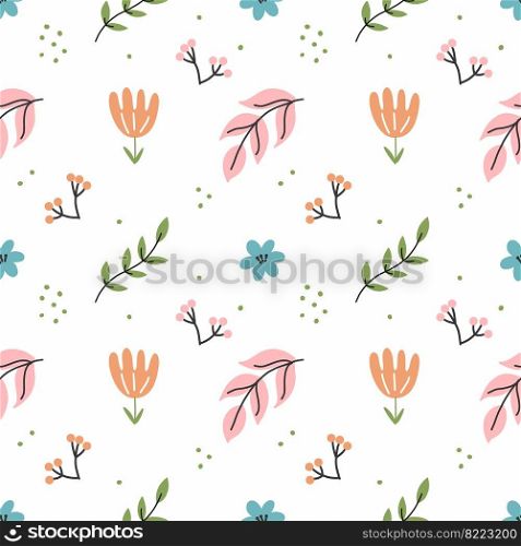 Seamless pattern with floral ornament. Printing on fabric and wrapping paper. Background for textiles.
