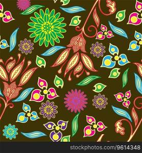 Seamless pattern with floral Royalty Free Vector Image