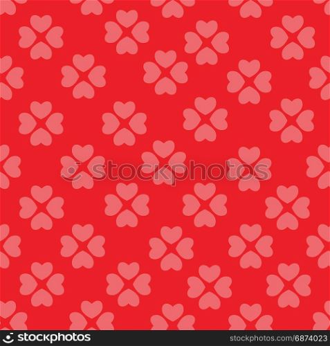 Seamless pattern with flower of hearts. Background of hearts on Valentine Day. Good for textiles, interior design, for book design, website background.. Vector seamless pattern with nice hearts on background.