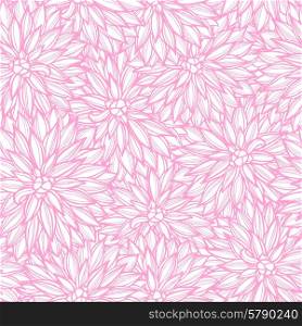 Seamless pattern with flowers Dahlia. Vector Illustration.. Seamless pattern with flowers Dahlia.