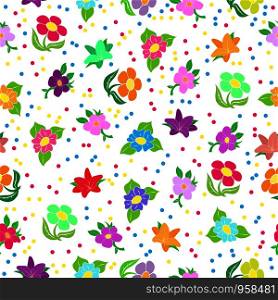 Seamless pattern with flowers. Ideal for textiles, packaging, paper printing, simple backgrounds and texture.