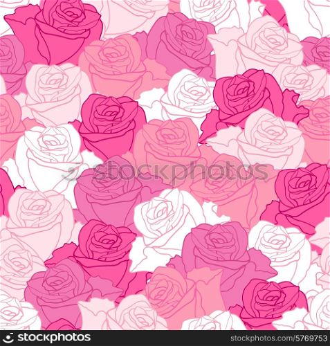 Seamless pattern with flowers roses.
