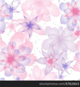 Seamless pattern with flowers roses, floral illustration.