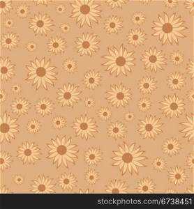 Seamless pattern with flowers. | Vector illustration.