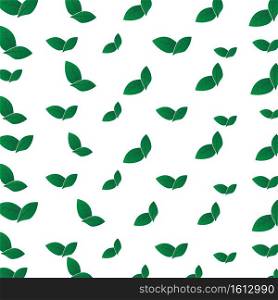 Seamless pattern with Foliage on a white background