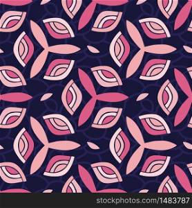 Seamless pattern with folklore ornament. Repeating Background for fabric or wallpaper. Unique pattern in decorative style with pink ornament. Fashionable textile design. Seamless pattern with folklore ornament. Repeating Background for fabric or wallpaper. Unique pattern in decorative style with pink ornament. Fashionable textile design.