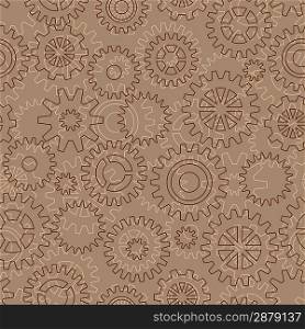 Seamless pattern with gears