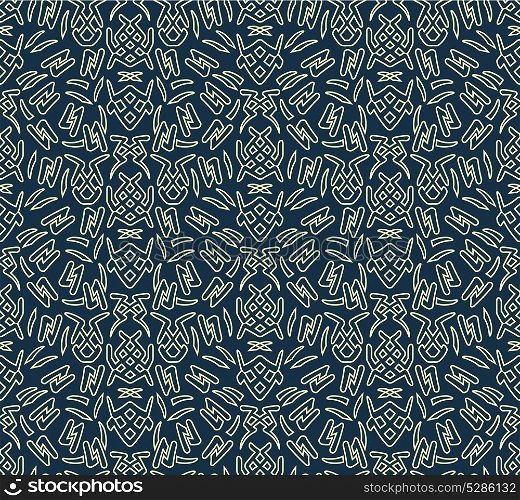 Seamless pattern with geometric abstract fancy shapes