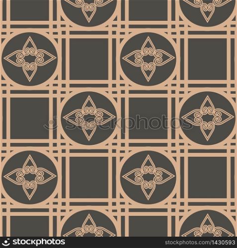 Seamless pattern with geometric forn. Art deco.