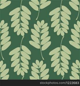 Seamless pattern with geometric leaves. Botanical wallpaper. Summer vintage leaf. Textile ornament. Design for fabric, textile print, wrapping paper. Vector illustration. Seamless pattern with geometric leaves. Botanical wallpaper. Summer vintage leaf.