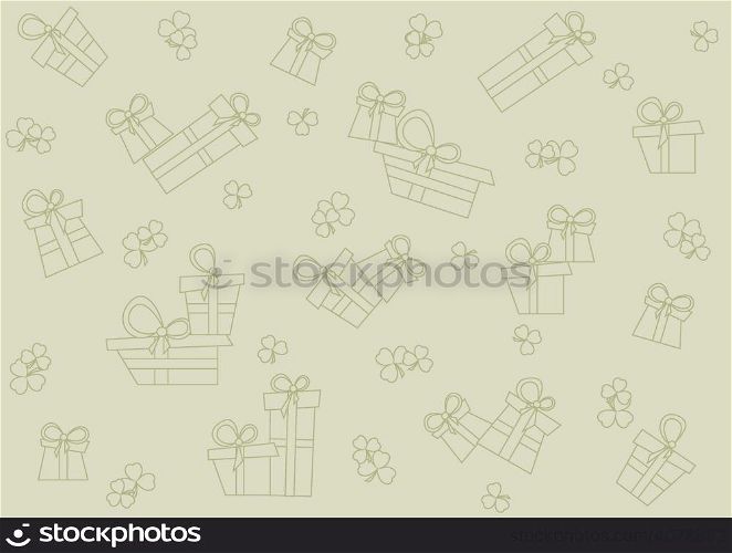 Seamless pattern with gifts
