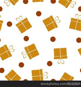Seamless pattern with gifts