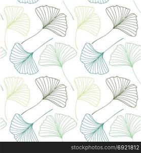 Seamless pattern with Ginkgo biloba leaves. Vector Illustration ginkgo biloba leaves. Seamless pattern with leaves.