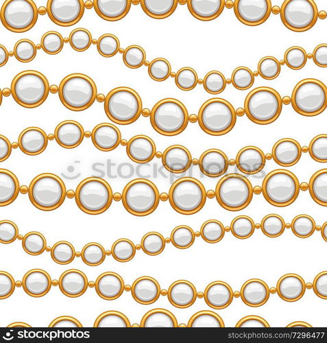 Seamless pattern with golden chains. Beautiful jewelry precious necklaces.. Seamless pattern with golden chains.