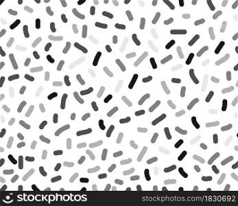 Seamless pattern with gray confetti on a white background