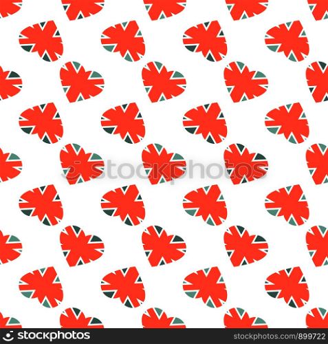 Seamless pattern with Great Britain flag. Suitable for print, wrapping paper, gift box. Seamless pattern with Great Britain flag