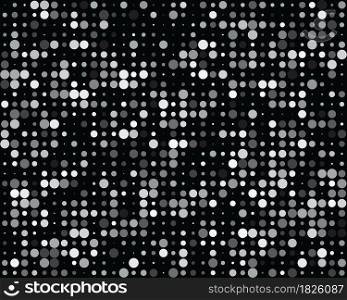 Seamless pattern with grey circles on a black background