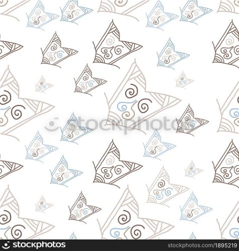 Seamless pattern with hand-drawn arrows. Vector illustration