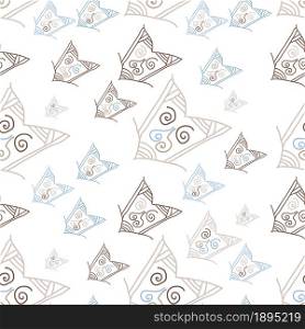 Seamless pattern with hand-drawn arrows. Vector illustration
