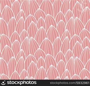 Seamless pattern with hand drawn cactus grid, vector illustration