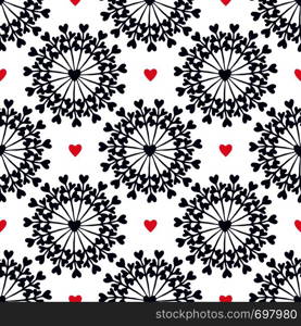 Seamless pattern with hand drawn circles and hearts. Ornate floral endless Hipster background. Can be used for wallpaper, pattern fills, web page background, surface textures, textile. Seamless pattern with hand drawn circles and hearts. Ornate floral endless Hipster background. Can be used for wallpaper, pattern fills, web page background, surface textures, textile.