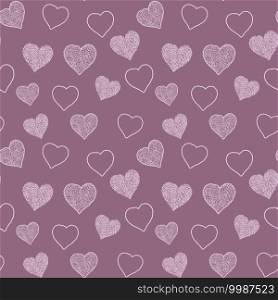 Seamless pattern with hand drawn doodle hearts, vector illustration, Abstract background.. Seamless pattern with hand drawn doodle hearts, vector illustration, Abstract background