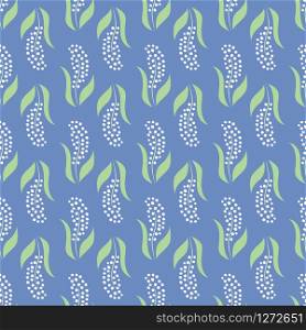 Seamless pattern with hand drawn field flowers